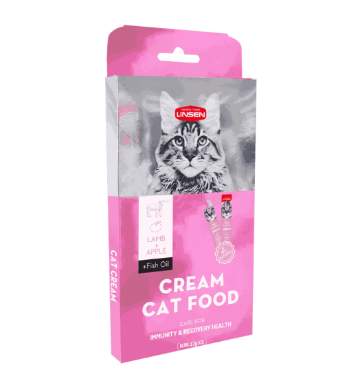 Picture of Linsen Cream Cat Treat - Lamb & Apple with Fish Oil 17g (6/Sticks)