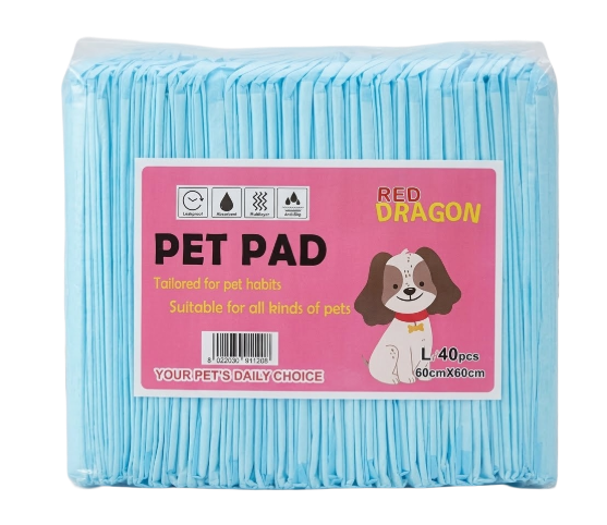 Picture of Red Dragon Disposable Absorbent Pet Training Pads 45x60 cm  (size L,40-Pack)