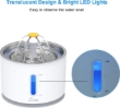 Picture of 2.4L Stainless Steel Automatic Cat Water Fountain with LED Indicator