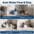 Picture of AquaFlow Pro 3.2L Wireless Stainless Steel Pet Water Fountain with Motion Sensor