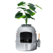 Picture of Potted Plant Hidden Cat Litter Box Enclosure with Stainless Steel Basin (47.5cm)