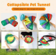 Picture of 3-Way Collapsible Rainbow Pet Tunnel Toy for Cats & Rabbits