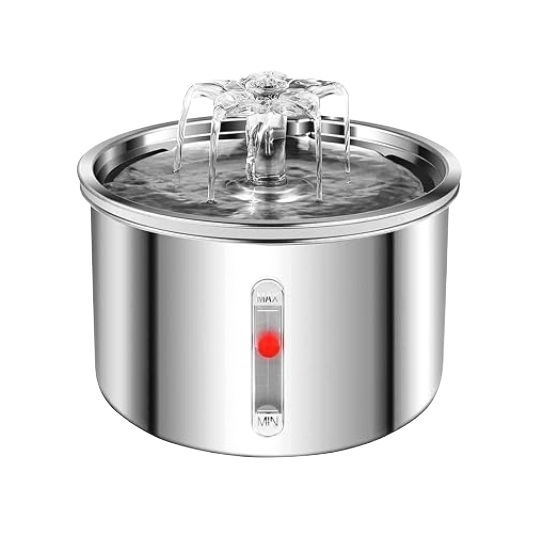 Picture of 2L Stainless Steel Automatic Cat Water Fountain with Water Level Window