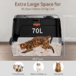 Picture of Smart Odor Control Enclosed Stainless Steel Cat Litter Box with Ventilation Fan