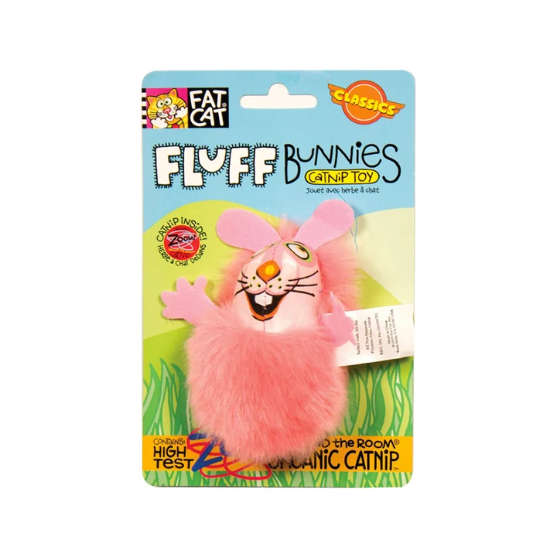 Picture of Fat Cat Classic Fluff Bunnies Catnip Plush Cat Toy (Assorted Colors)