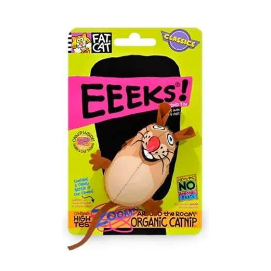 Picture of Fat Cat Classic Eeeks! Catnip Mouse Plush Cat Toy