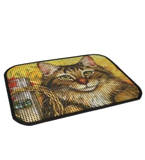 Picture of Double-Layer Cat Litter Trapping Mat (Cute Cat Print Edition)
