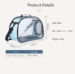 Picture of Paws & Views Collapsible Transparent Soft-Side Pet Travel Carrier (Blue)