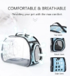 Picture of Paws & Views Collapsible Transparent Soft-Side Pet Travel Carrier (Blue)