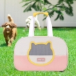 Picture of YBToo Color-Block Breathable Pet Carrier Bag (Pink/Cream)