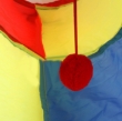 Picture of Collapsible Rainbow Pet Tunnel with Hanging Plush Ball 120cm