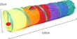 Picture of Collapsible Rainbow Pet Tunnel with Hanging Plush Ball 120cm
