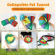 Picture of Collapsible Rainbow Pet T T-Shaped Cat Tunnel Toy 80cm