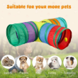 Picture of Collapsible Rainbow Pet T T-Shaped Cat Tunnel Toy 80cm