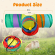 Picture of Collapsible Rainbow Pet T T-Shaped Cat Tunnel Toy 80cm