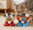Picture of Pawsome Boots Elevated Anti-Slip Stainless Steel  Bowl (Blue Boot Base)