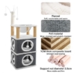 Picture of 2-Story Luxury Villa Cat Tree & Scratching Post (112 cm)