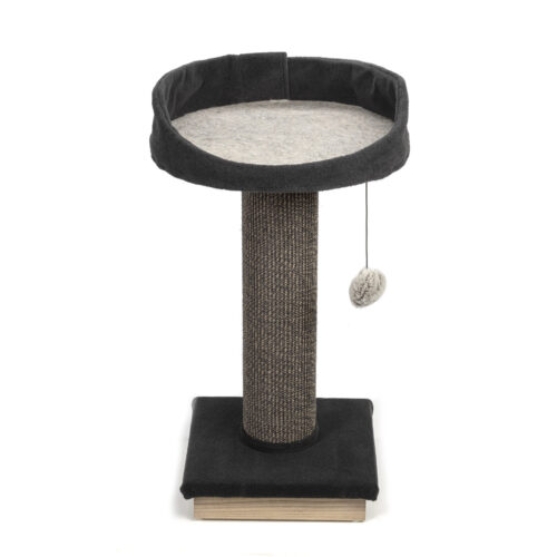 Picture of Ecomfy Alex Cat Scratching Post with Bed (Grey/Black, 67.5 cm)