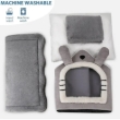 Picture of Cozy Bunny-Ears Enclosed Soft Plush Pet House Bed (Size L)