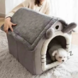 Picture of Cozy Bunny-Ears Enclosed Soft Plush Pet House Bed (Size L)