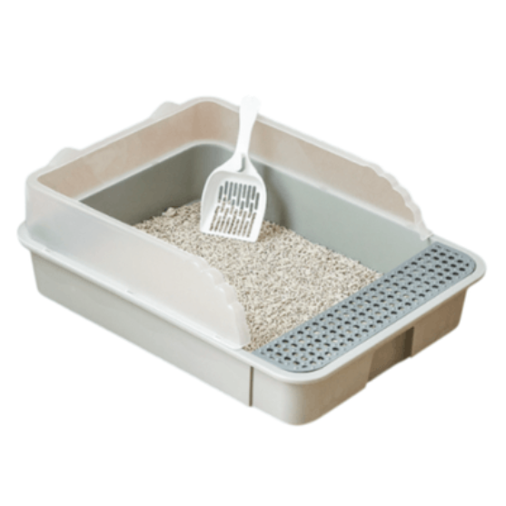 Picture of Semi-Closed Open Top Cat Litter Box with Sifting Pedal & Scoop 42 x 29 x 18 cm