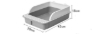 Picture of Semi-Closed Open Top Cat Litter Box with Sifting Pedal & Scoop 42 x 29 x 18 cm