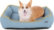 Picture of Classic Square Washable Dog Bed – Light Blue & Yellow Trim (60cm)