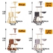 Picture of Whiskers & Claws 7-Level Deluxe Cat Activity Tower with Condo & Hammock (138cm)