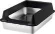 Picture of Open Stainless Steel Cat Litter Box with High Scatter Shield (50 cm)