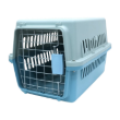 Picture of Compact Blue Plastic Pet Carrier with Metal Door