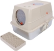 Picture of Enclosed Stainless Steel Cat Litter Box with Sifting Pedal Mat & Scoop