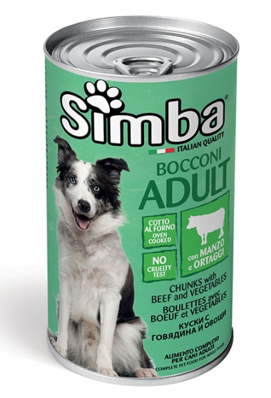 Picture of Monge Simba Dog Chunks with Beef and Vegetables Adult 1230g (12/Pack)