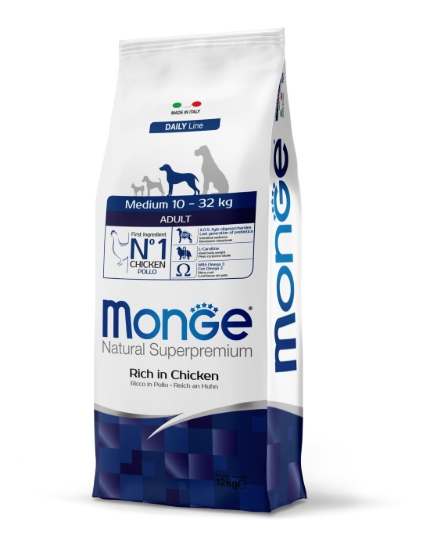 Picture of Monge - Medium Chicken & Rice Adult  12kg
