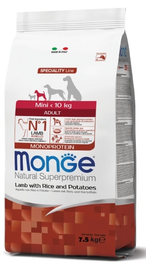 Picture of Monge Mini Adult Lamb Rice &Potatoes 7.5 kg