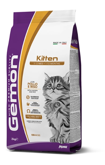 Picture of Gemon High Premium Quality Kitten Dry Food with Chicken and Rice 20Kg