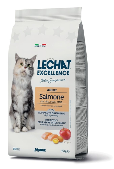 Picture of LeChat Excellence Adult Cat Dry Food - Salmon with Rice, Eggs, & Apple 1.5kg