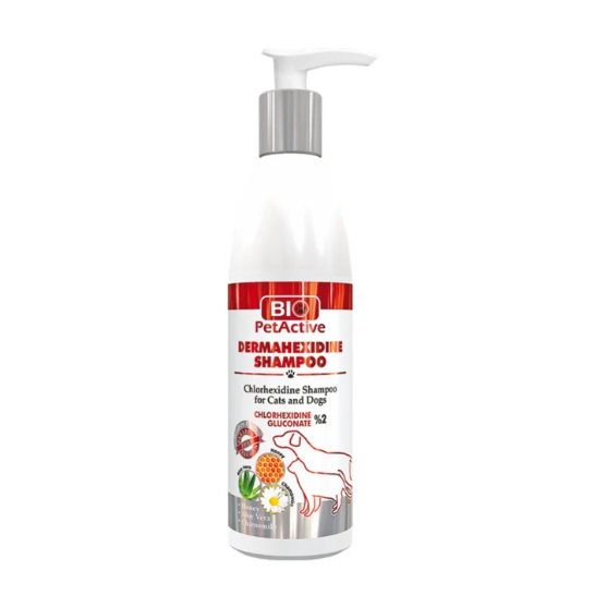 Picture of Bio PetActive Dermahexidine Antiseptic Shampoo for Cats and Dogs (250 ml)