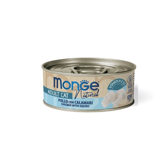 Picture of Monge Natural Adult Cat Wet Food – Chicken with Squids   80g (12/Pack)