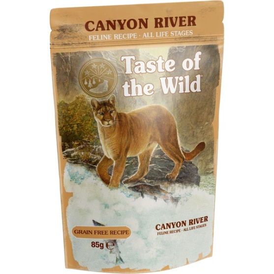 Picture of Taste of the Wild Canyon River Feline Recipe Chunks in Gravy Wet Cat Food Pouch 85g (6/Pack)