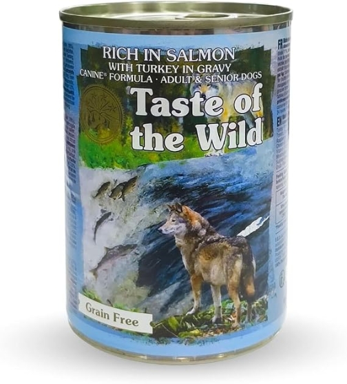 Picture of Taste of the Wild Rich in Salmon with Turkey in Gravy Grain-Free Wet Dog Food  390g  (12/pack)