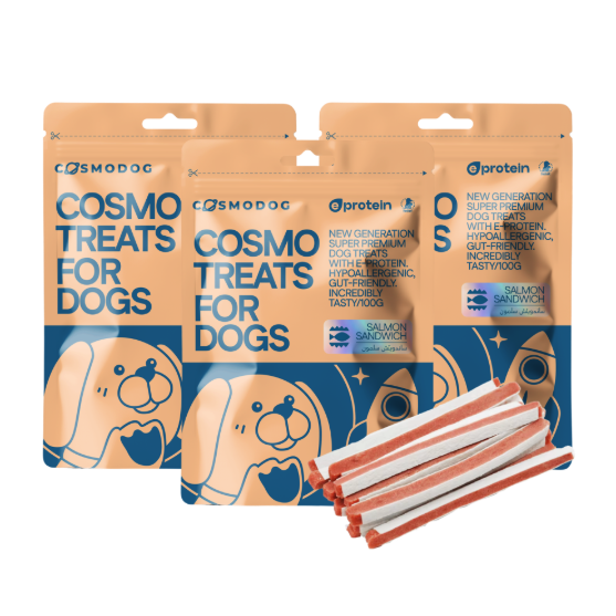 Picture of CosmoDog Salmon Sandwich Dog Treats 100g, E-Protein, Hypoallergenic