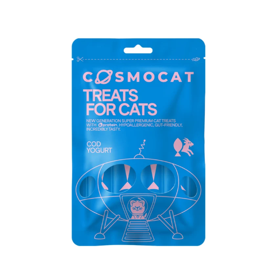 Picture of CosmoCat Cod Yogurt Cat Treats 84g, E-Protein, Hypoallergenic