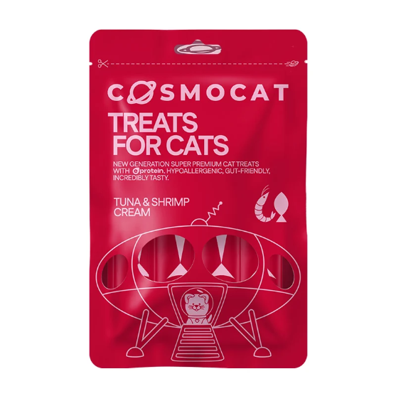 Picture of CosmoCat Tuna and Shrimp Cat Treats 84g, E-Protein, Hypoallergenic