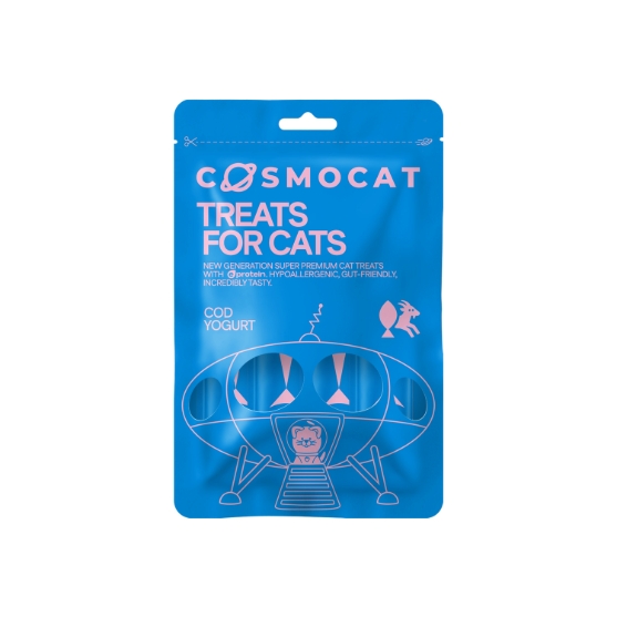 Picture of CosmoCat Cod Yogurt Cat Treats 84g, E-Protein, Hypoallergenic