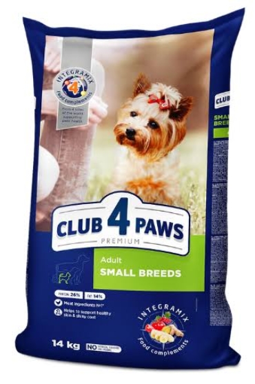 Picture of Club 4 Paws Premium Dry Food for Adult Dogs   Small Breeds Chicken Flavor 14kg