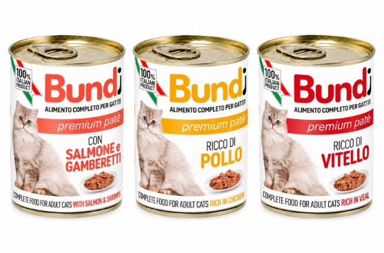 Picture of Bundy Paté wet Adult Cat Wet Food  Veal , Chicken and Salmon & Shrimps  / 24 cans