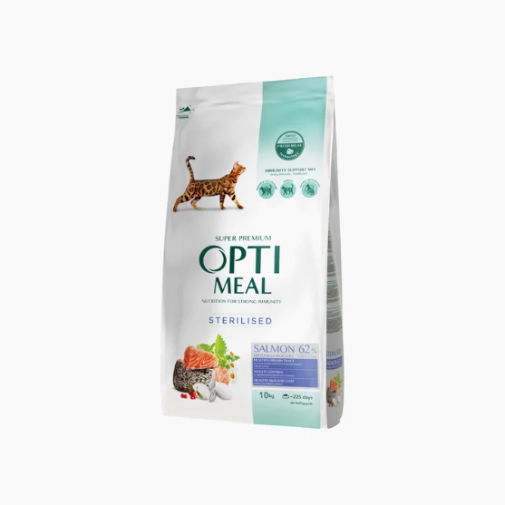Picture of Optimeal Super Premium Sterilised Dry Cat Food – High Salmon & Rice Formula 10kg