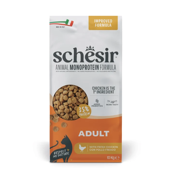 Picture of Schesir Animal Monoprotein Formula Adult Chicken Dry Cat Food – 10 Kg