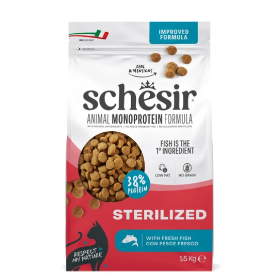 Picture of Schesir Animal Monoprotein Formula – Adult Cat Sterilized Fish  1.5 kg