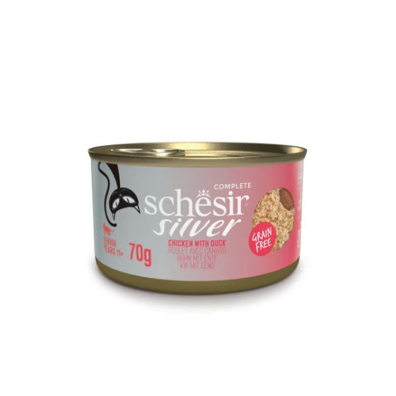 Picture of Schesir Silver Senior Cat Mousse & Fillets – Chicken with Duck 70g